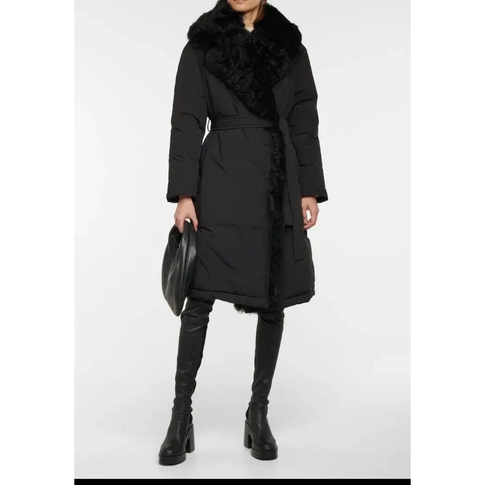 Clergerie Naelle Over-The-Knee Boots Black Lambskin & Suede Sz   39.5 US 9 $1100